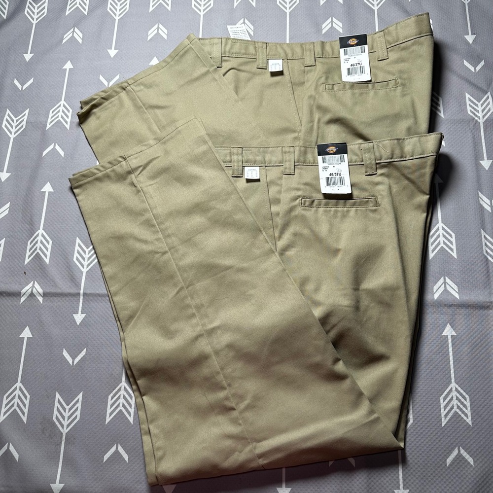 ❌SOLD❌Dickies BUNDLE Mens 46x37U Beige Work Pants Occupational Wear‎ LP22DS NEW